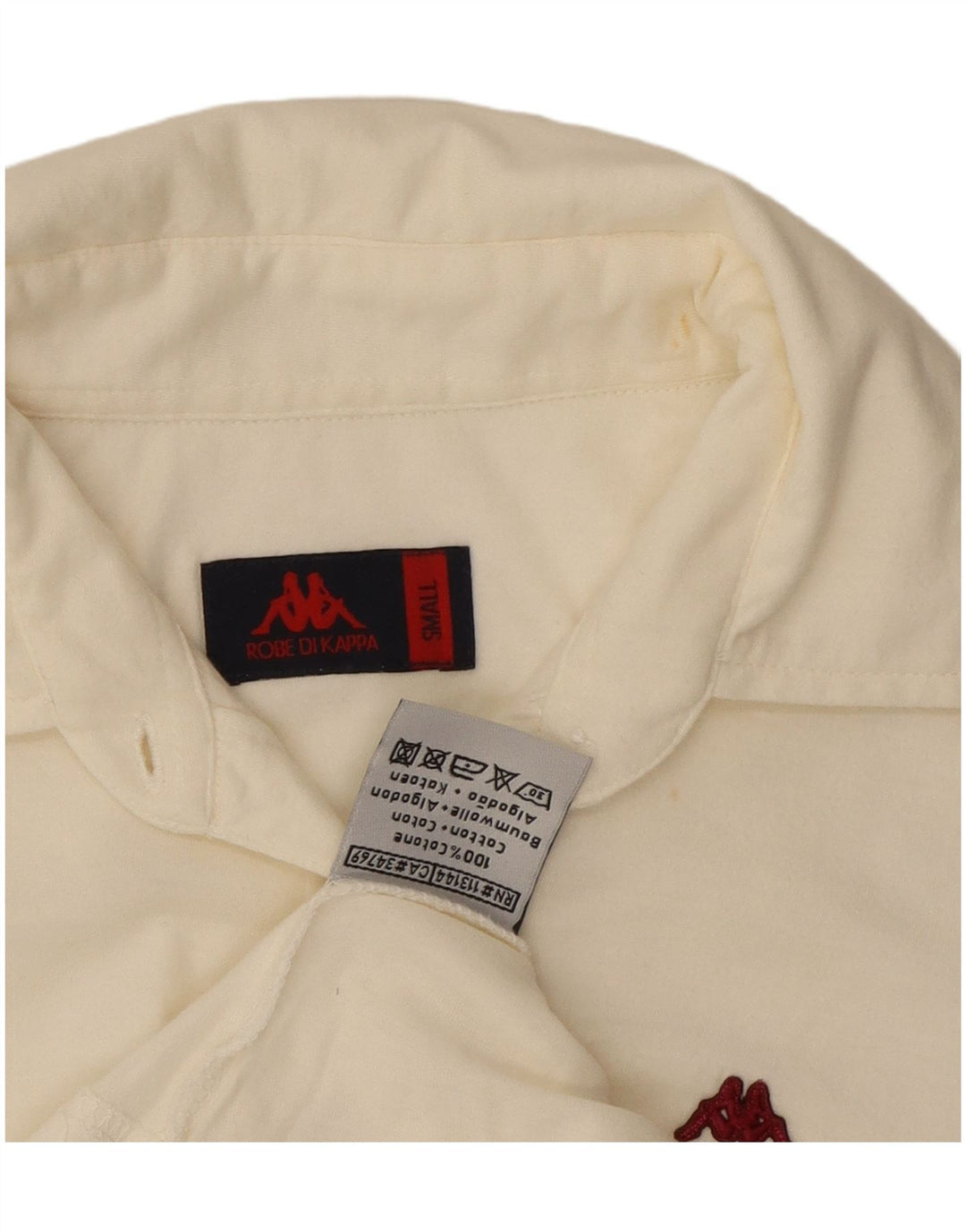 Polo grafica da donna KAPPA UK 10 piccola in cotone bianco