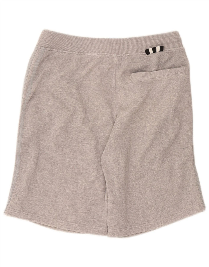 Pantaloncini sportivi da uomo Adidas in cotone chiazzato grigio medio