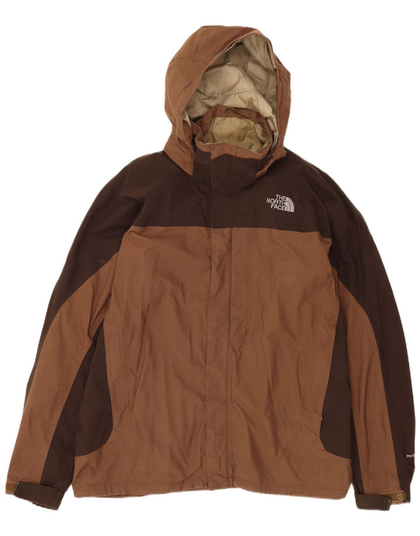 The North Face Giacca antipioggia da uomo Hyvent con cappuccio UK 40 Large Marrone Colorblock