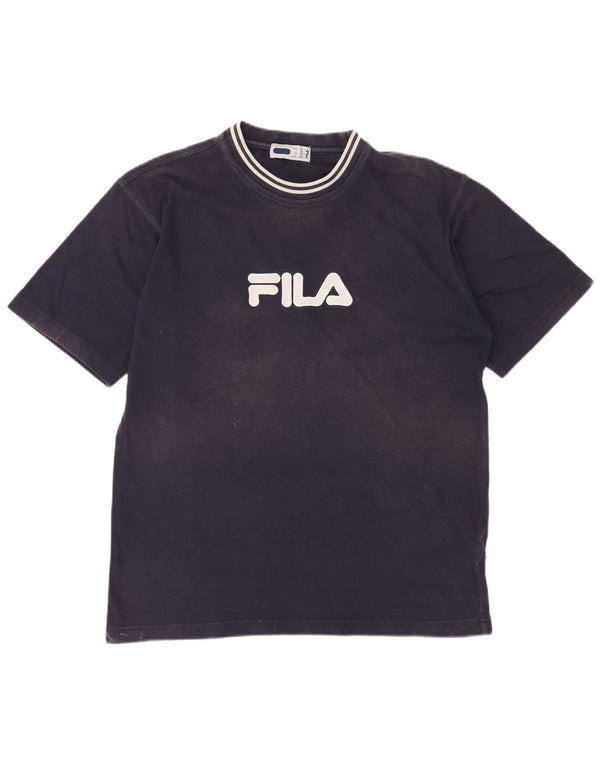 T-shirt grafica da uomo FILA Top IT 50 medio blu navy in cotone