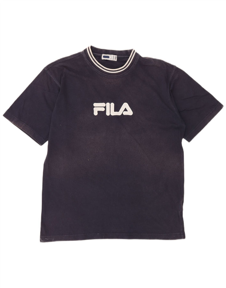 T-shirt grafica da uomo FILA Top IT 50 medio blu navy in cotone
