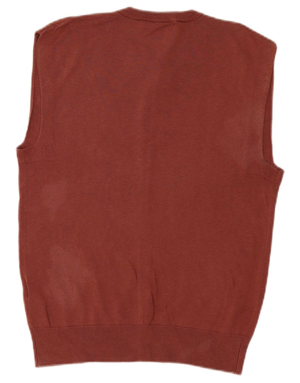 Maglione cardigan senza maniche da donna Zara UK 10 piccolo in seta marrone