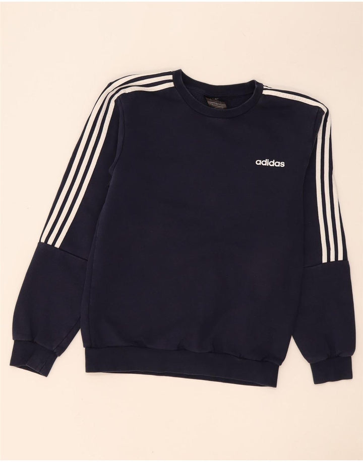 Felpa da uomo Adidas maglione medio blu navy in cotone