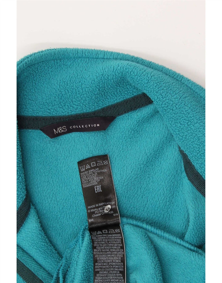 Giacca in pile da donna Marks & Spencer UK 6 XS blu poliestere