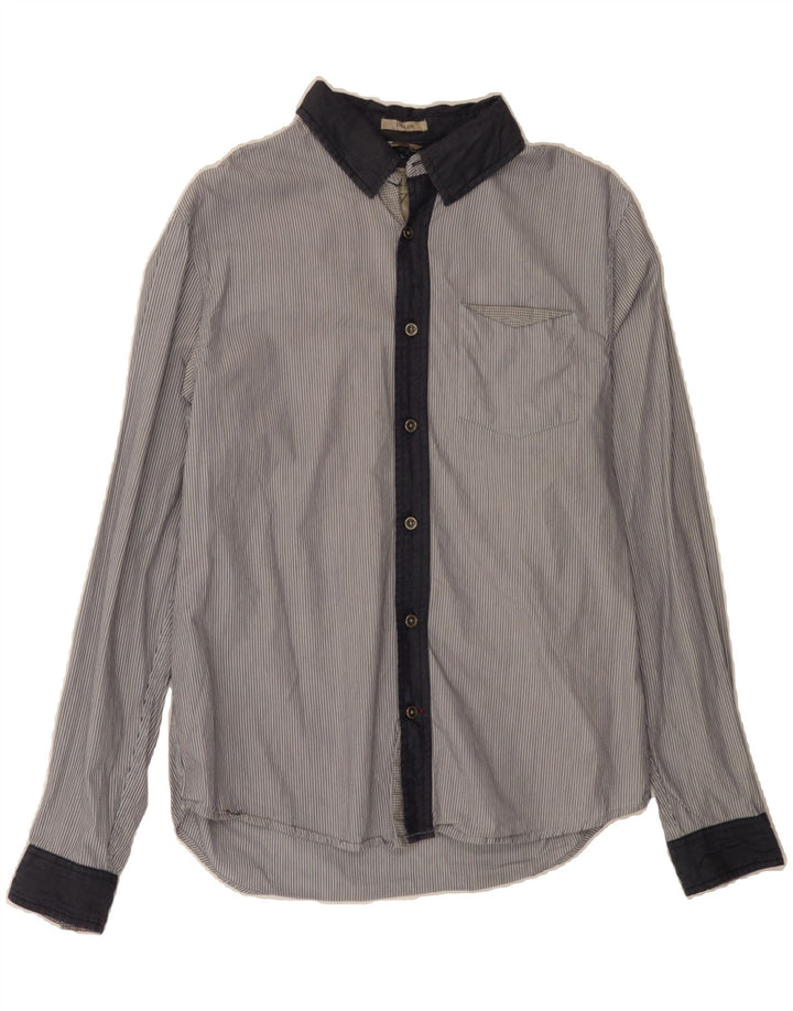 GUESS Mens Shirt Small Grey Pinstripe Cotton Vintage Guess and Second-Hand Guess from Messina Hembry 