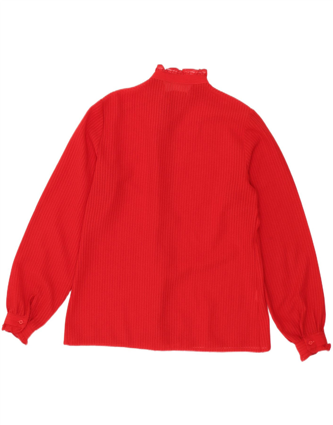 Camicetta camicia vintage da donna UK 14 a righe rosse medie