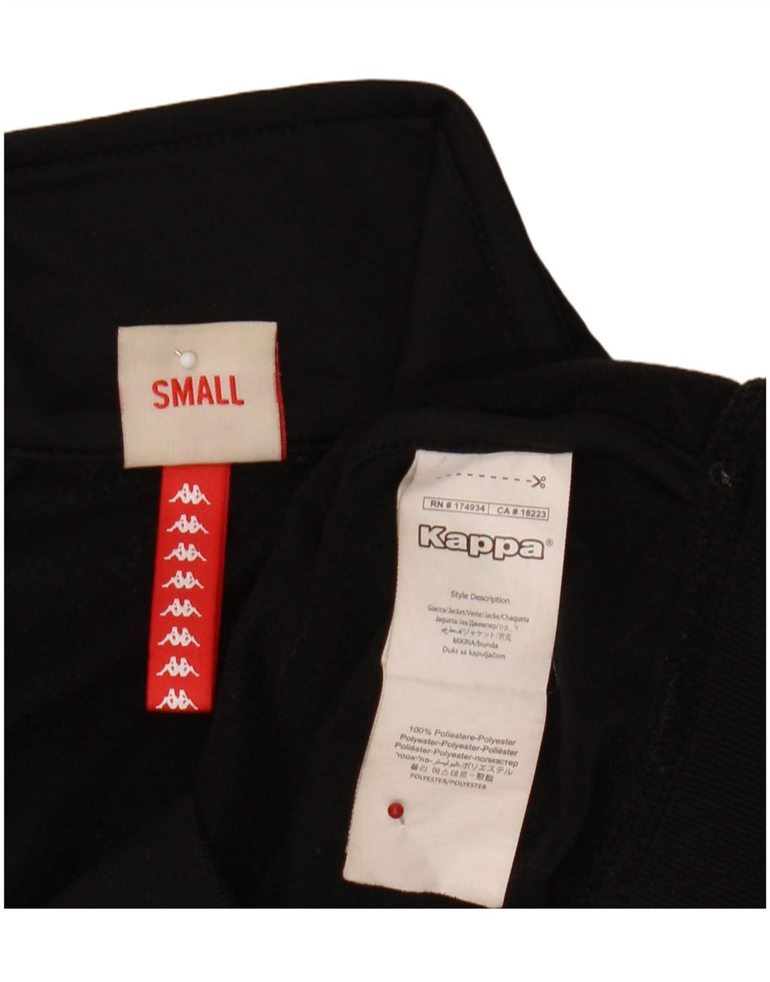 Giacca da tuta grafica da donna Kappa UK 10 Small Black Colourblock