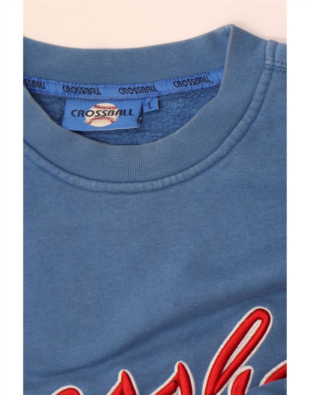 Felpa da uomo con vestibilità regolare grafica Crossball, grande in cotone blu