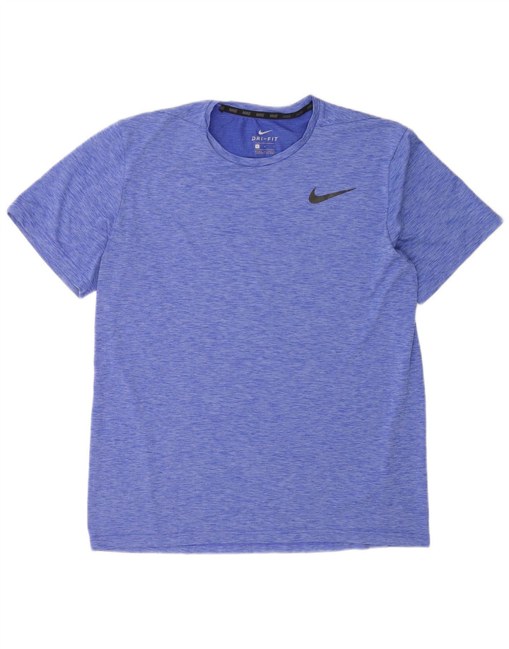 T-shirt Nike Dri Fit da uomo, grande, in poliestere chiazzato blu