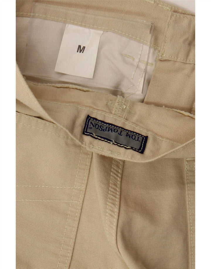 Pantaloni chino dritti da uomo Tom Tompson medi W32 L33 in cotone beige