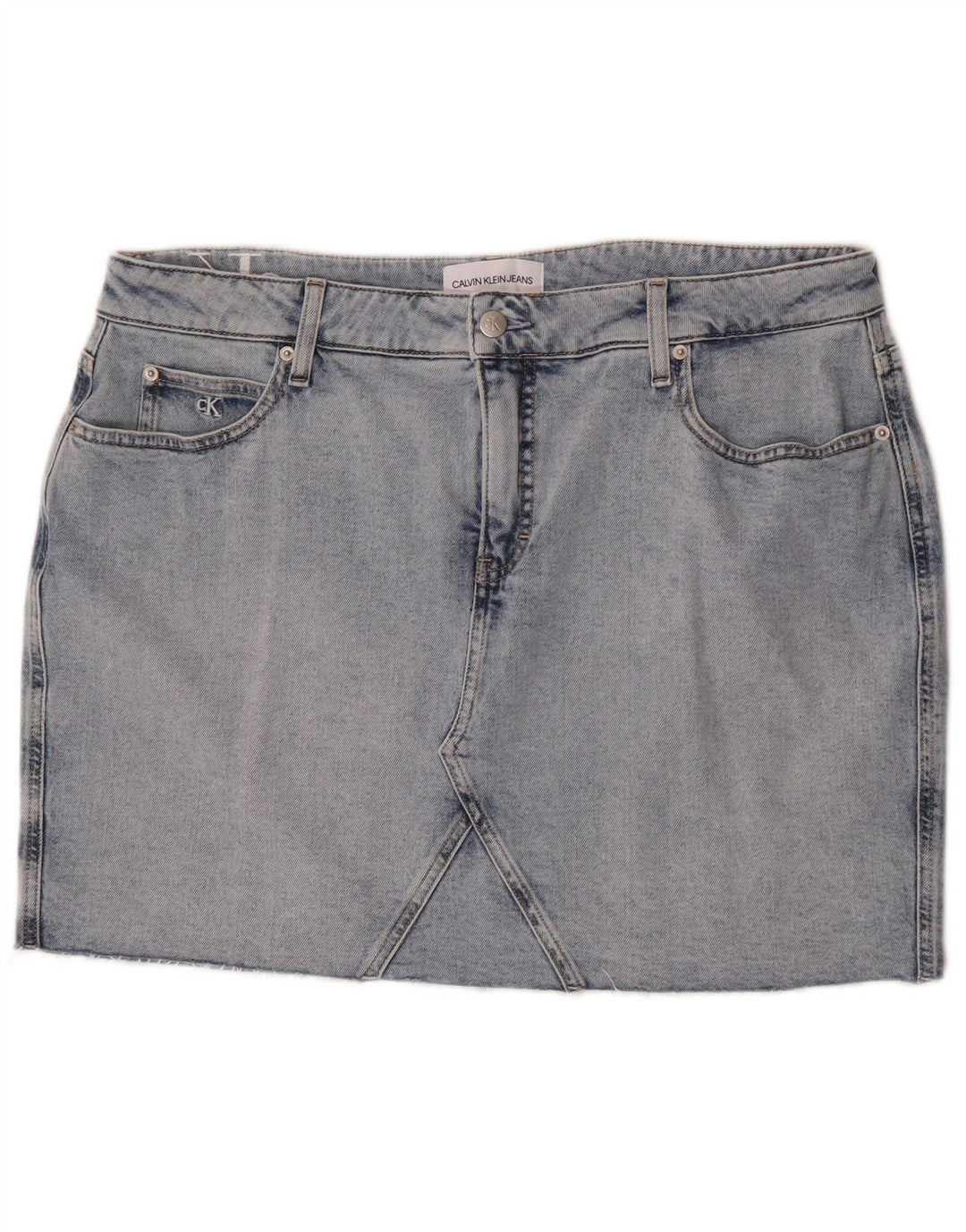 Mini gonna di jeans da donna Calvin Klein W36 L17 Blu