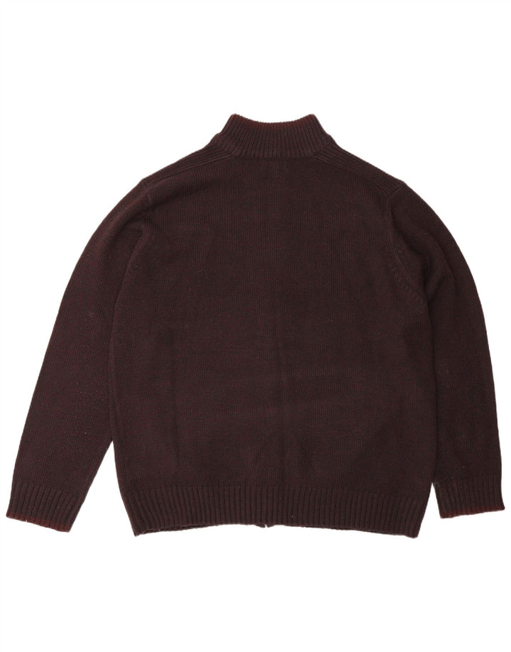 Maglione cardigan vestibilità regolare da uomo Marks & Spencer 2XL bordeaux poliacrilico