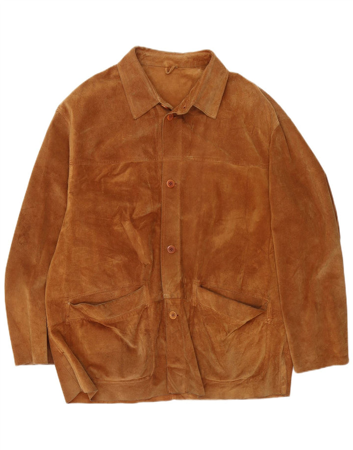 Giacca Scamosciata Uomo Conbipel IT 52 Large Pelle Marrone