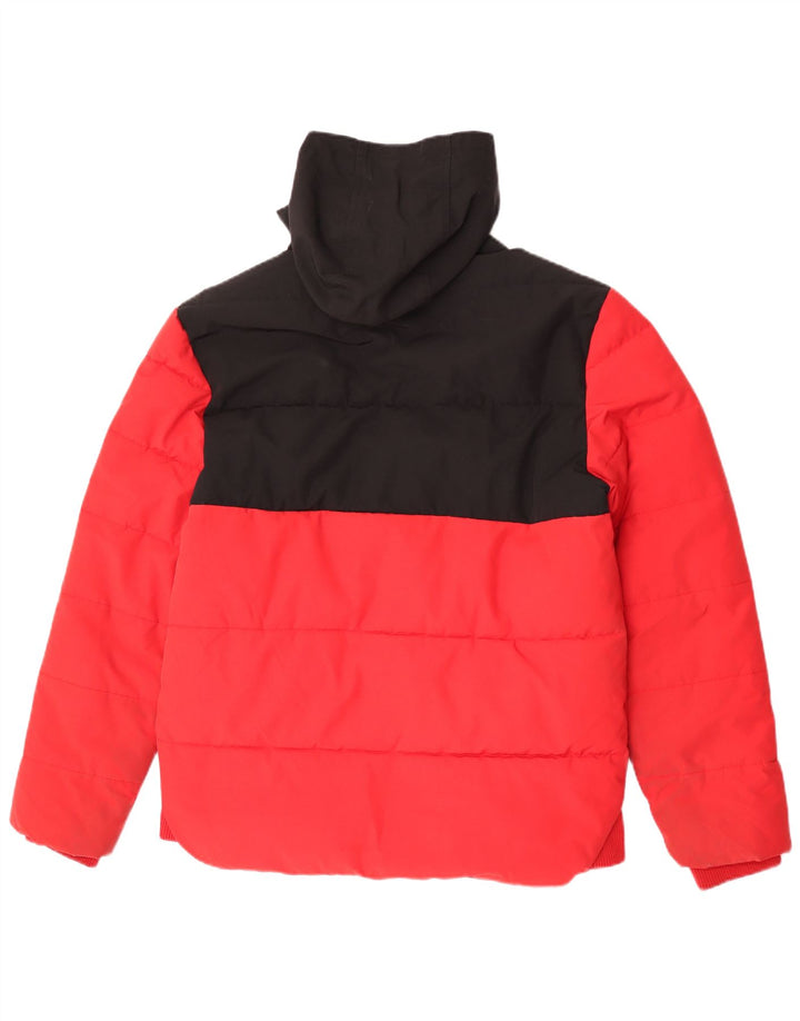 Giacca imbottita con cappuccio da uomo Marks & Spencer UK 38 Medium Red Colourblock