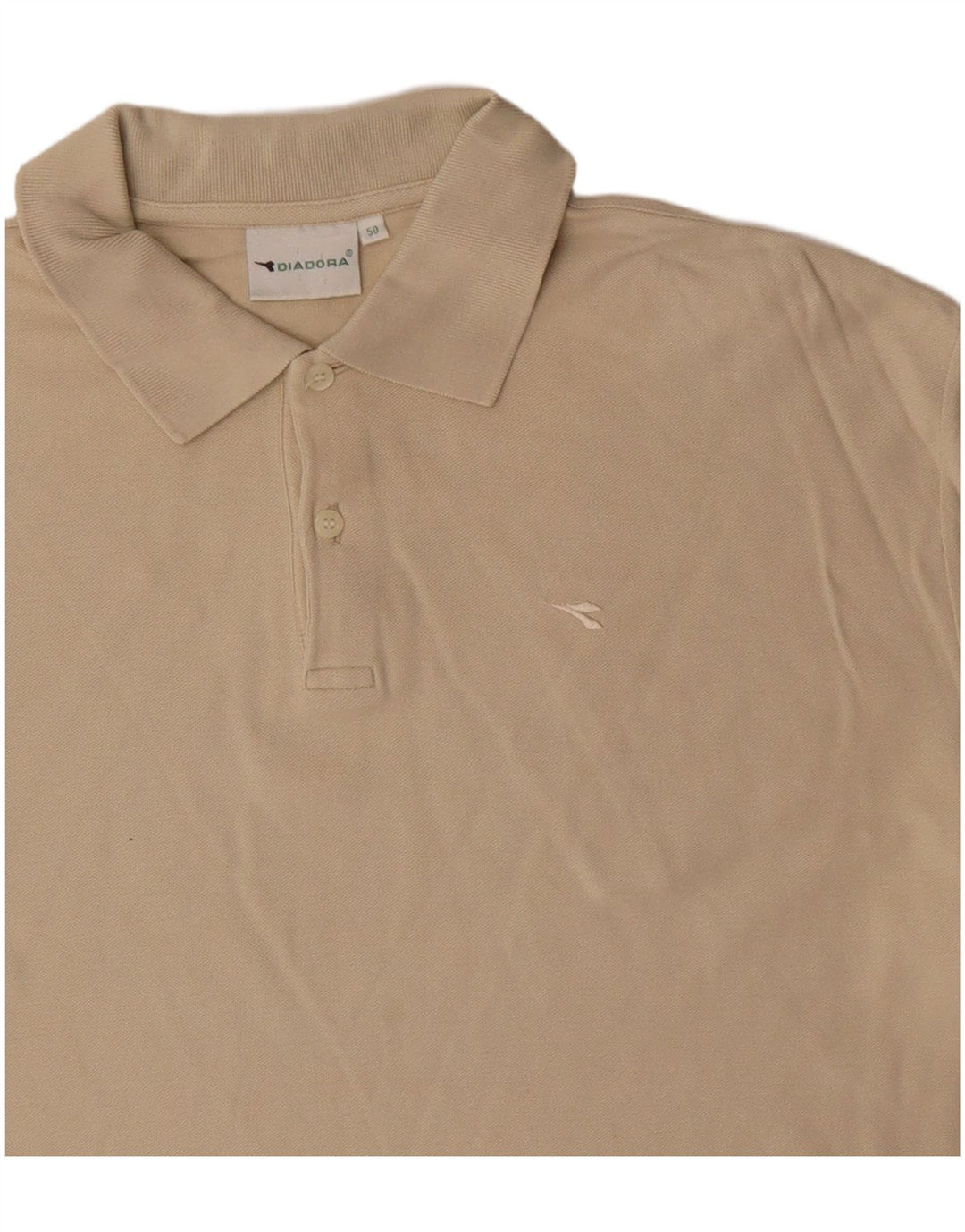 Polo DIADORA Uomo Manica Lunga IT 50 Cotone Beige Medio