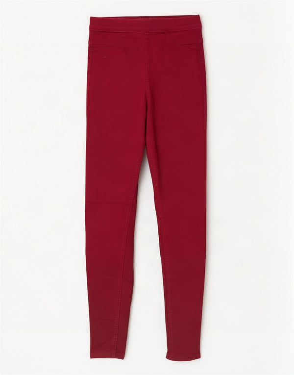 Jeans Jeggings da donna Marks & Spencer UK 8 piccoli W26 L30 cotone bordeaux