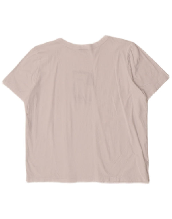 T-shirt grafica da donna Zara Top UK 14 grande cotone bianco