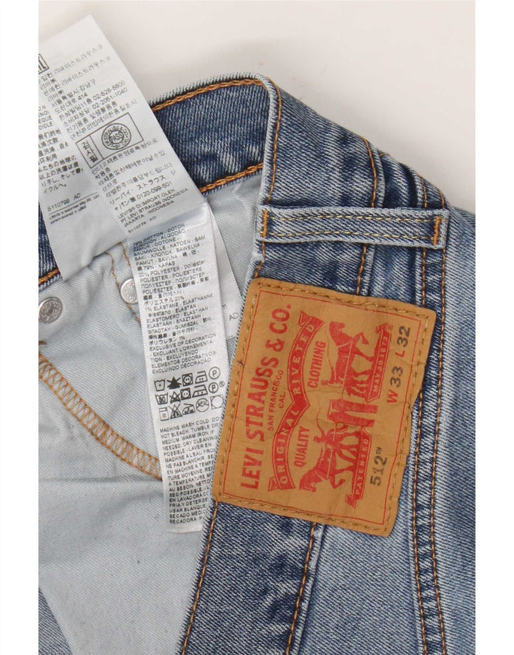 Jeans Levi's Uomo 512 Slim Tapered W33 L32 Cotone Blu