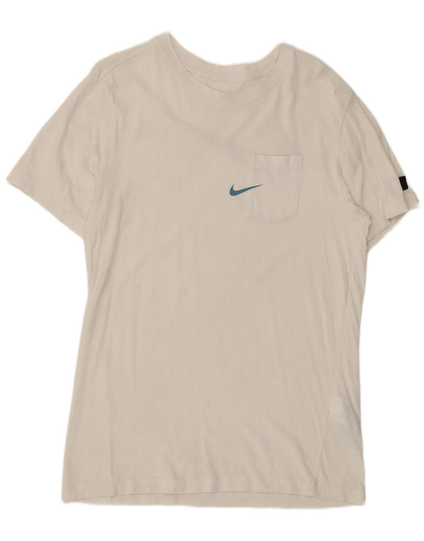 T-shirt grafica da uomo Nike Top Small in cotone bianco