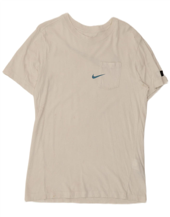 T-shirt grafica da uomo Nike Top Small in cotone bianco