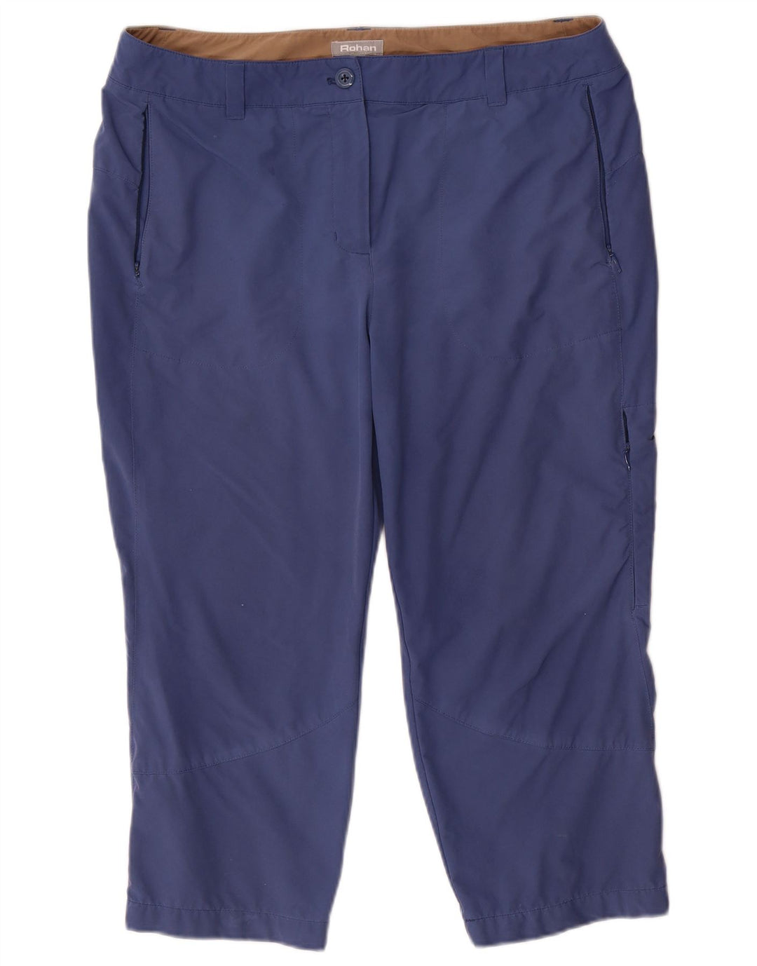 Pantaloni Capri Cargo da donna Rohan UK 14 Large W36 L22 Blu Poliammide