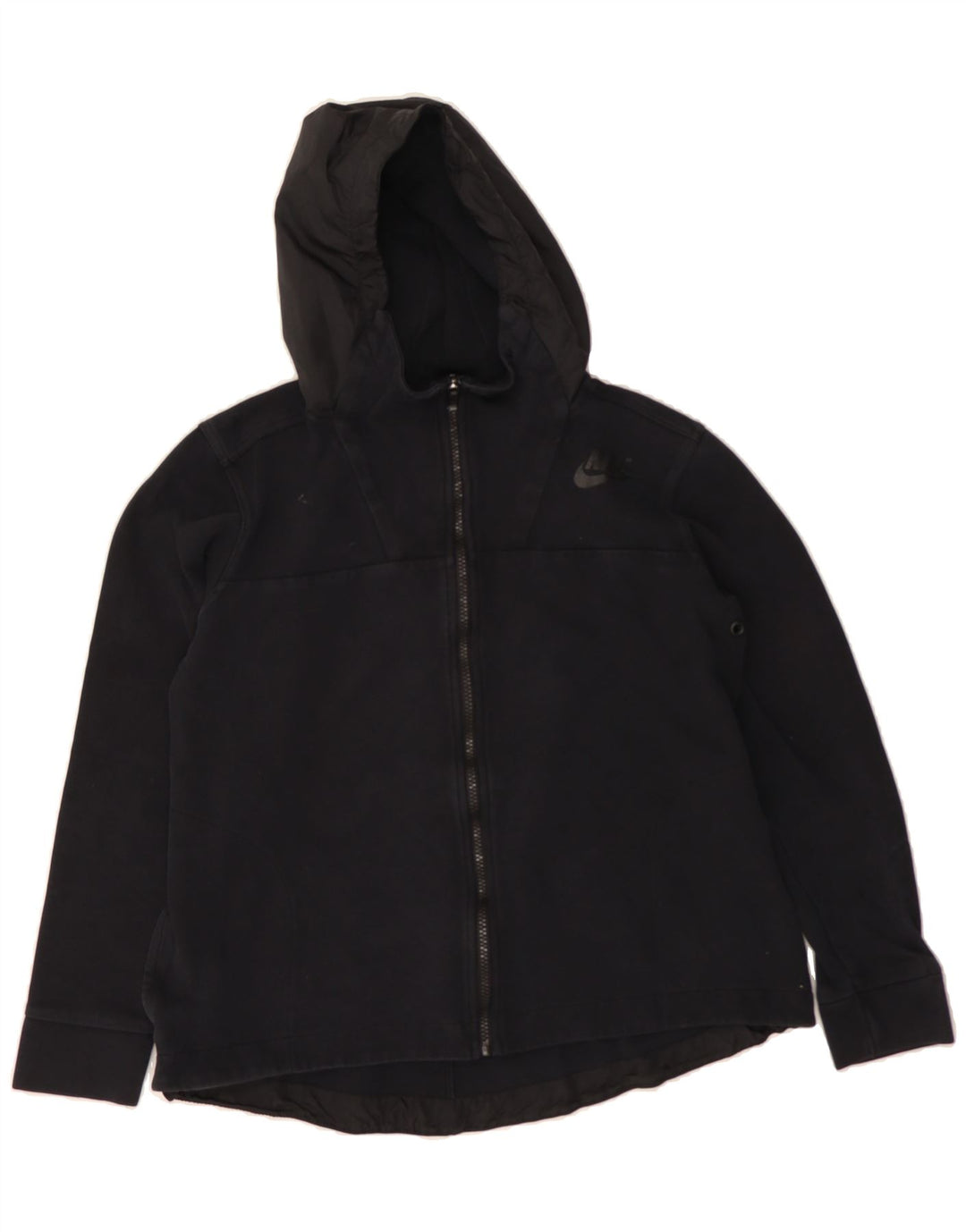 NIKE Womens Zip Hoodie Sweater UK 12 Medium Black Cotton Vintage Nike and Second-Hand Nike from Messina Hembry 