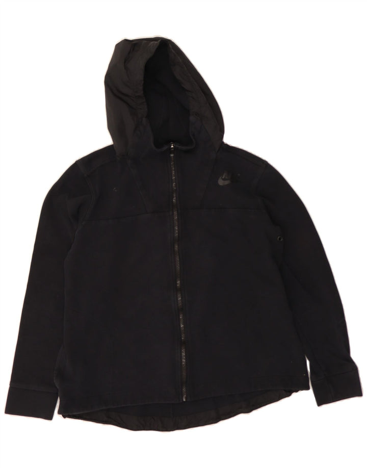 NIKE Womens Zip Hoodie Sweater UK 12 Medium Black Cotton Vintage Nike and Second-Hand Nike from Messina Hembry 