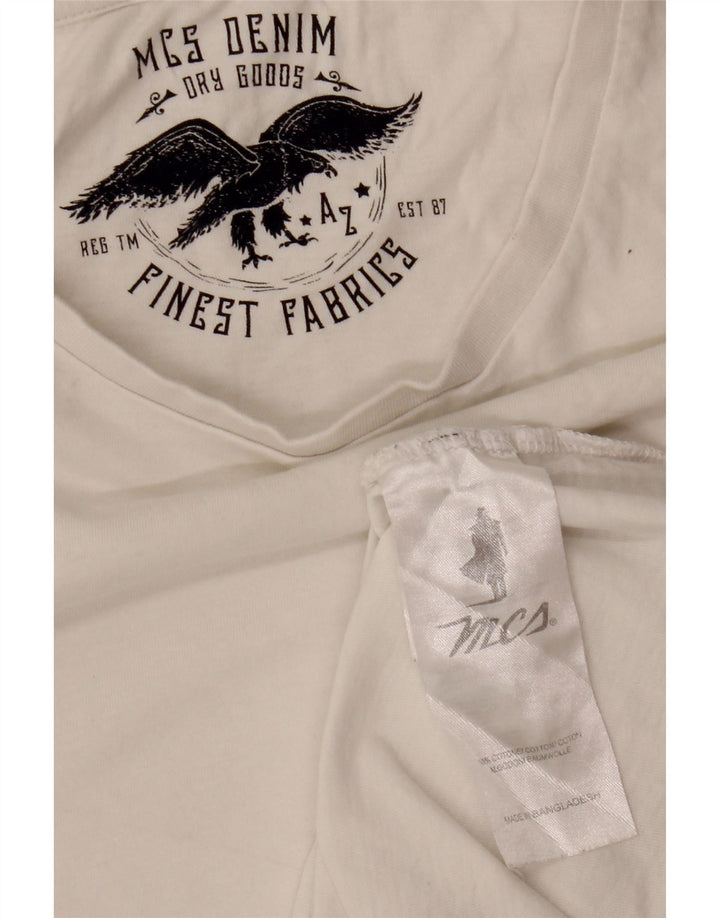 T-shirt da uomo Marlboro Classics Top Large in cotone bianco