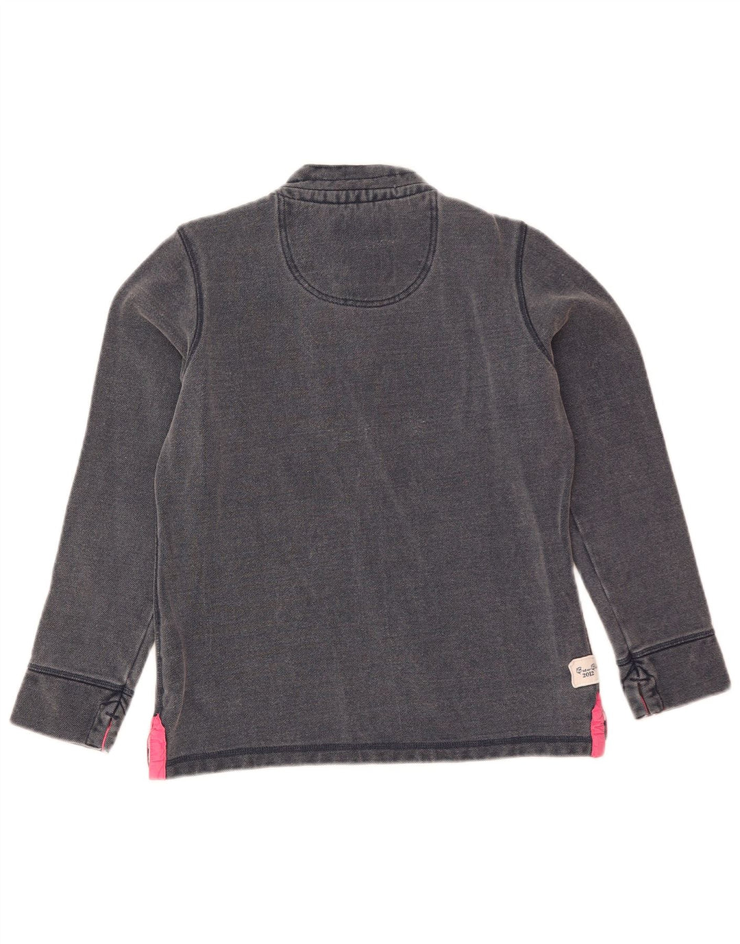 Crew Clothing Felpa da donna con collo abbottonato Maglione UK 10 Small Blu navy