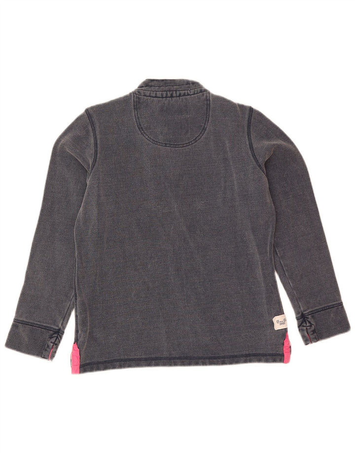 Crew Clothing Felpa da donna con collo abbottonato Maglione UK 10 Small Blu navy