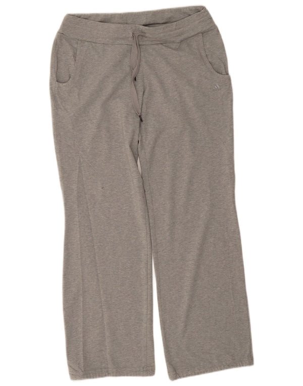 Pantaloni della tuta Adidas Climalite da donna UK 8/10 Piccolo cotone grigio