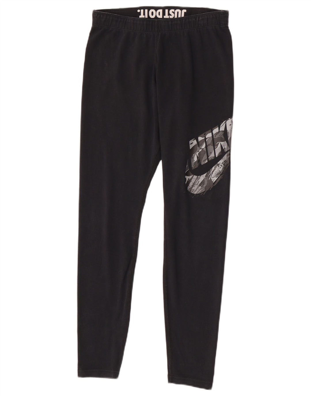 Leggings grafici da donna Nike UK 14 cotone medio nero