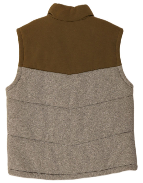 Nike Mens 6.0 Padded Gilet UK 38 Medium Grey Colourblock Cotton
