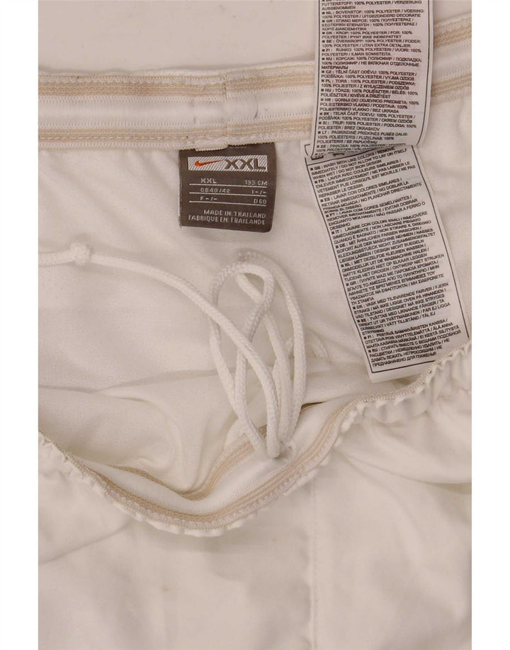 Pantaloncini sportivi da uomo Nike 2XL poliestere bianco