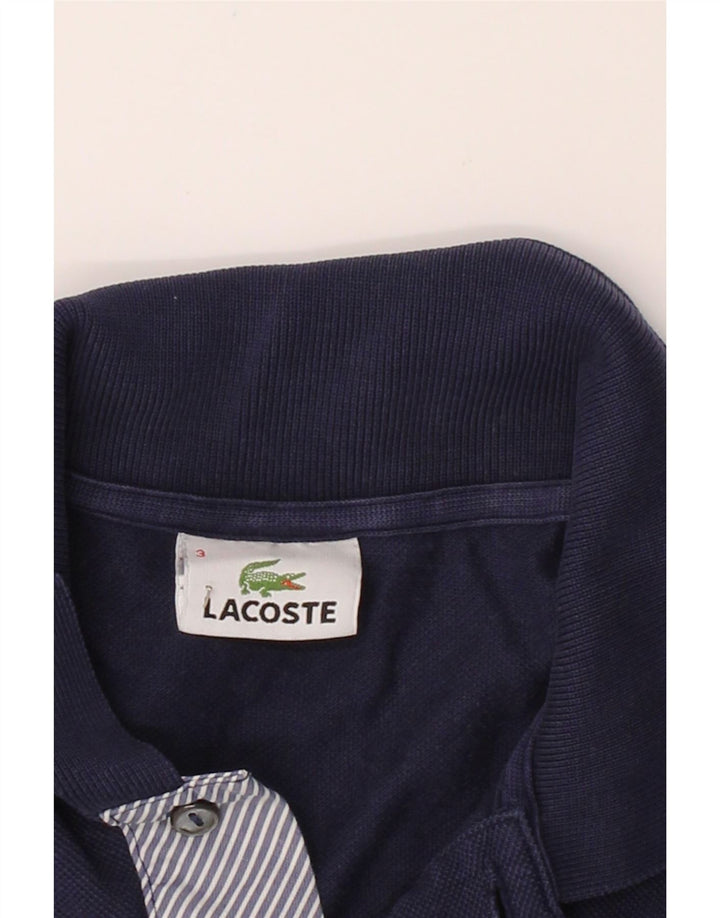 LACOSTE Mens Polo Shirt Size 3 Small Navy Blue Cotton Vintage Lacoste and Second-Hand Lacoste from Messina Hembry 