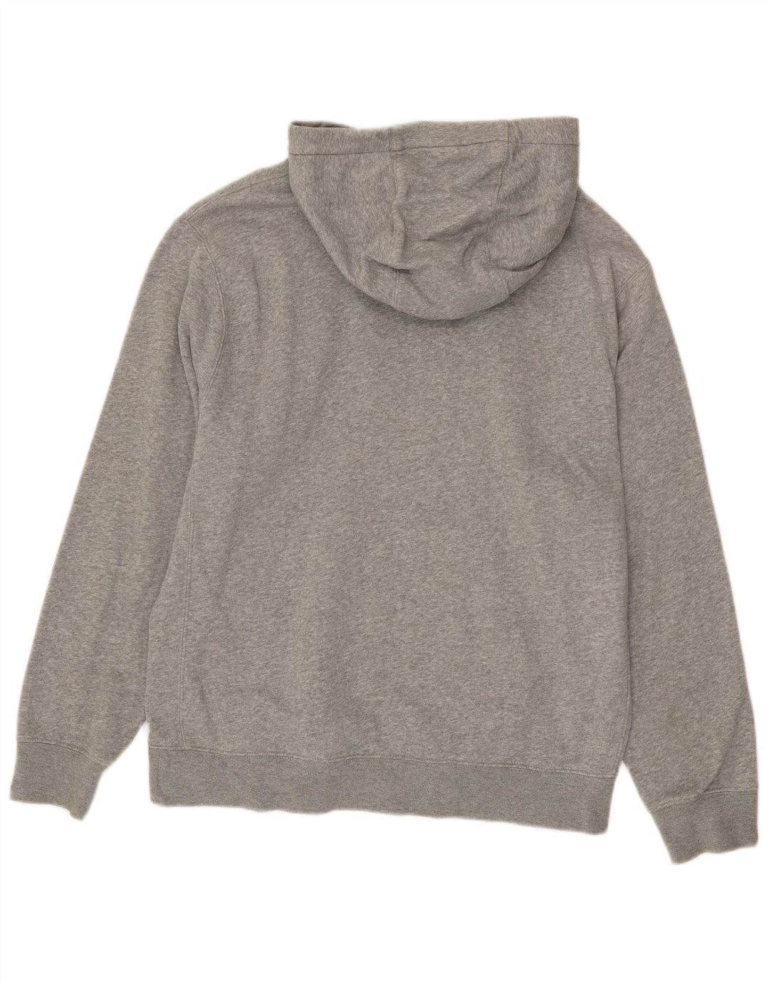 Felpa con cappuccio da uomo Nike in cotone mélange grigio medio