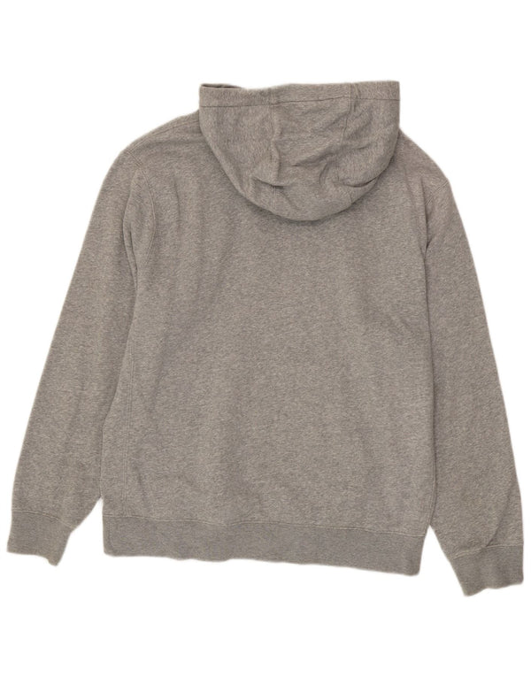 Felpa con cappuccio da uomo Nike in cotone mélange grigio medio