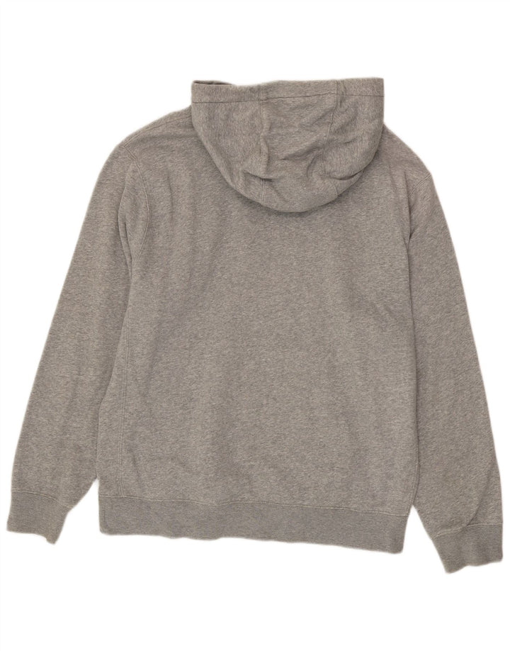 Felpa con cappuccio da uomo Nike in cotone mélange grigio medio