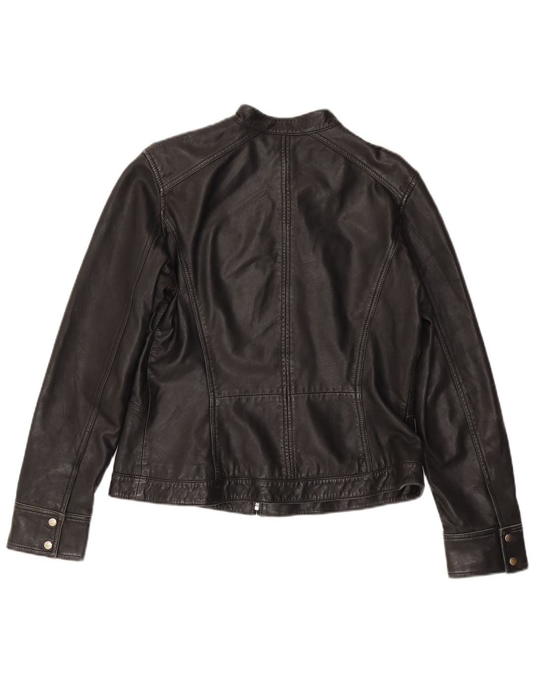 Giacca in pelle da donna MONSOON UK 14 Grande pelle nera