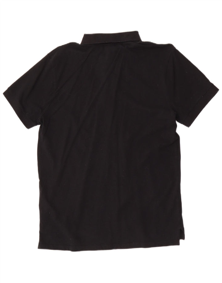 Polo da uomo Fila in cotone nero medio