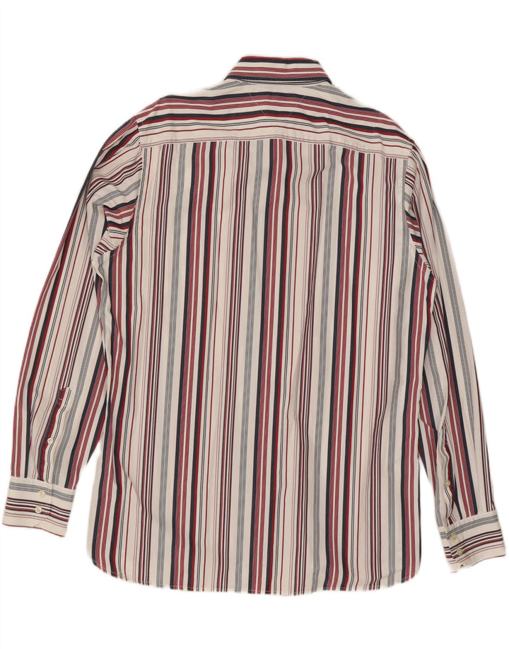 Camicia da uomo Tommy Hilfiger grande in cotone a righe multicolori