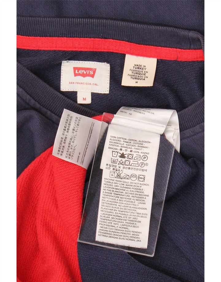 LEVI'S Felpa con grafica da uomo Maglione in cotone color block rosso medio