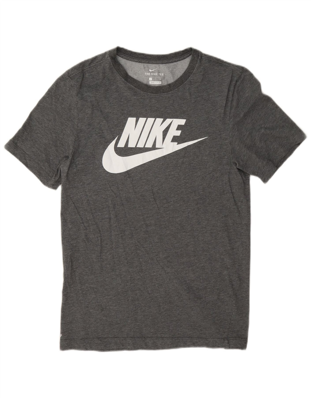 T-shirt grafica Nike Dri Fit da uomo, piccola, in cotone grigio