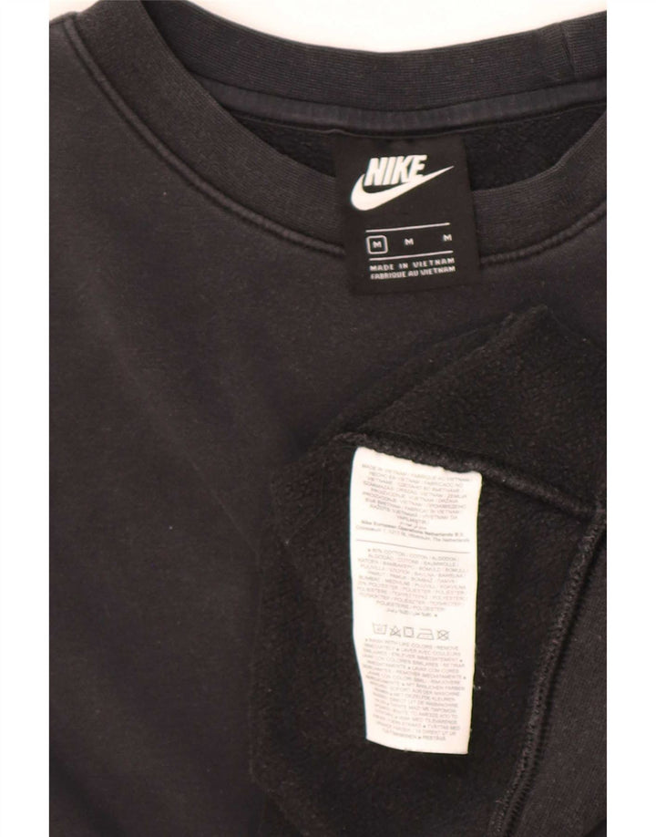 Felpa da uomo Nike Loose Fit, maglione medio, cotone nero