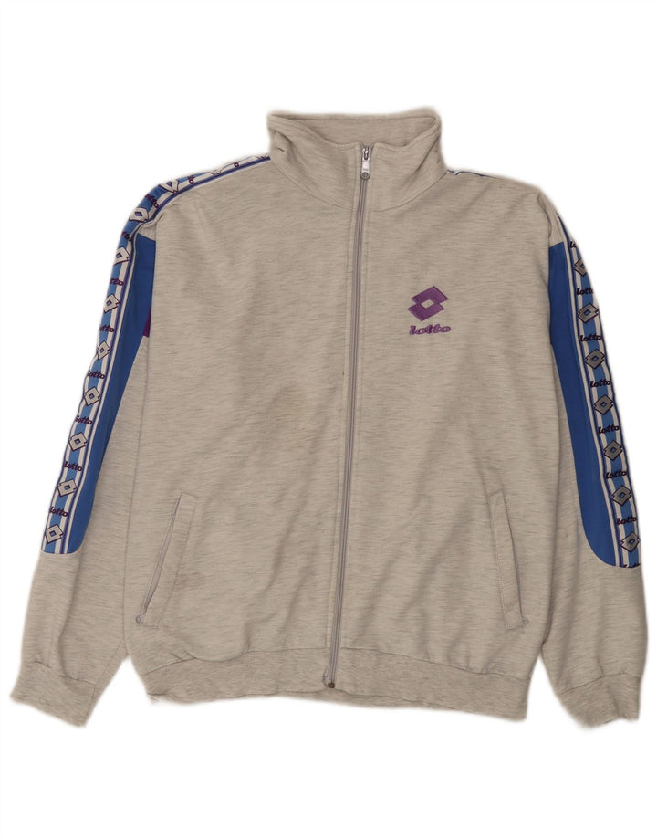 Giacca da ginnastica grafica da uomo Lotto grande color block grigio