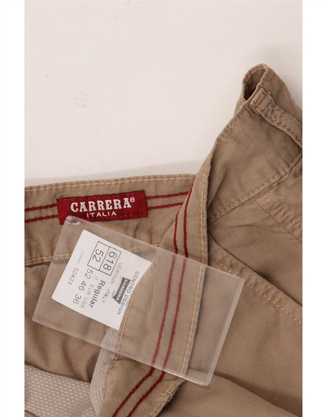 Carrera Uomo 618 Regular Cargo Shorts W36 Large Marrone Cotone