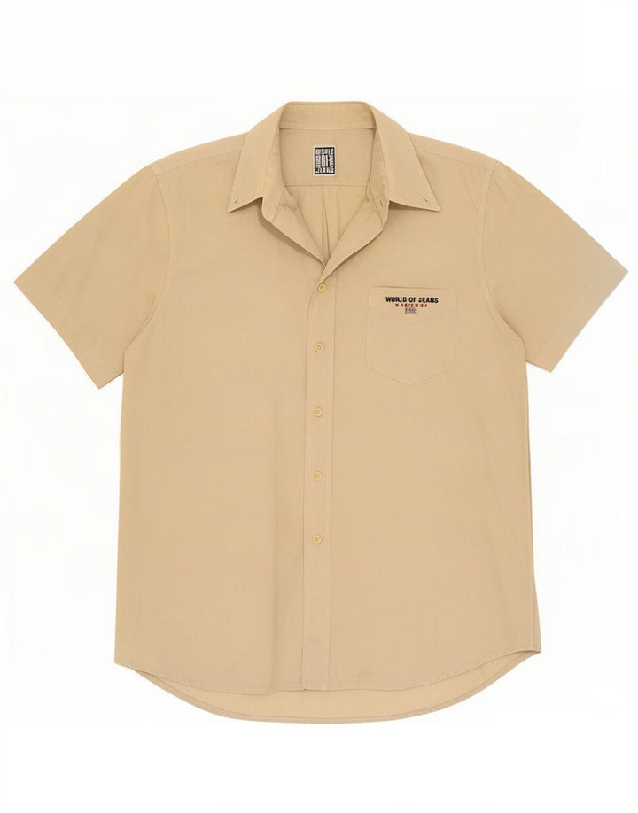 Camicia a maniche corte da uomo Cassuci Beige medio