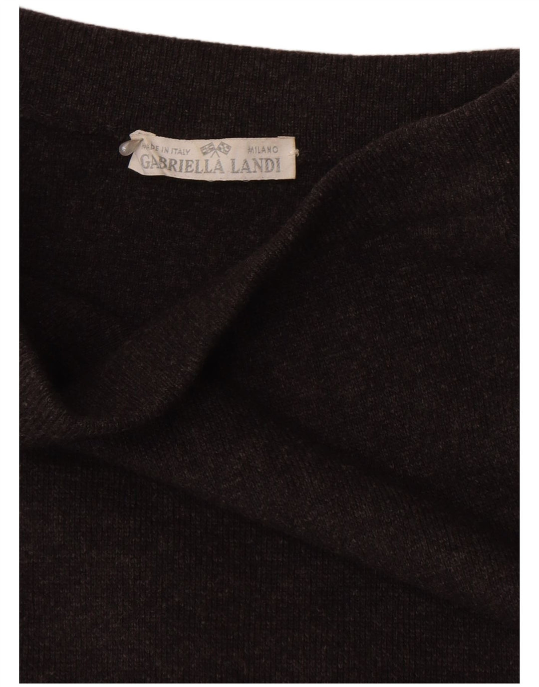 Gonna tubino vintage in maglia da donna W26 piccola grigia