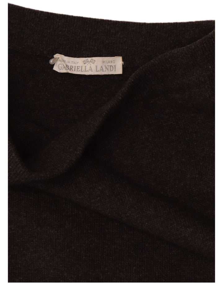 Gonna tubino vintage in maglia da donna W26 piccola grigia