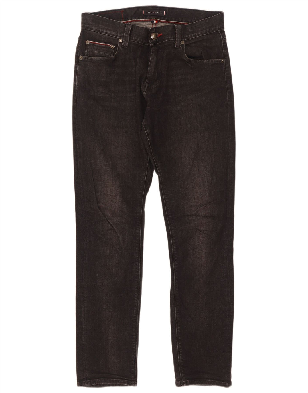 Jeans slim da uomo Tommy Hilfiger W30 L32 cotone nero